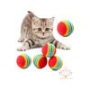 Набор разноцветных губок для жевания мячей для кошек и собак, 3 шт. в упаковке «Радуга», забавные и образовательные, 4,2 см