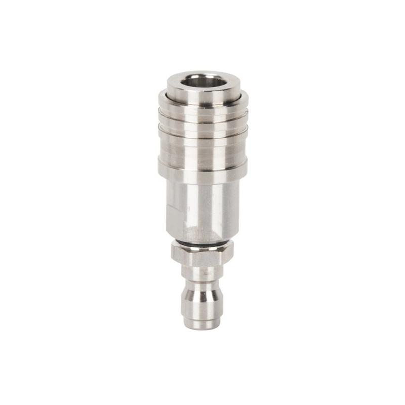 Stainless Steel Self Locking 1/4 Quick Connect Male Connector for MotherType Systems in Automotive and Industrial Settings