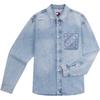TOMMY JEANS Унисекс Рваная джинсовая рубашка-куртка