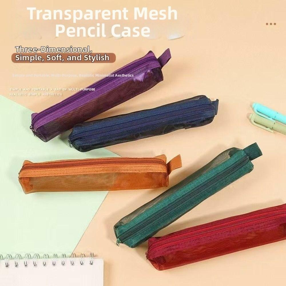 5Pcs Mini Pencil Storage Bag Casual Zipper Stationery Pouch Pen Organizer Award Gifts