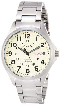 Alba Quartz Titanium Sporty Reinforced Waterproof для повседневной жизни с датой и днем недели AQPJ401 Silver [Seiko Watch] (10 АТМ) Мужской