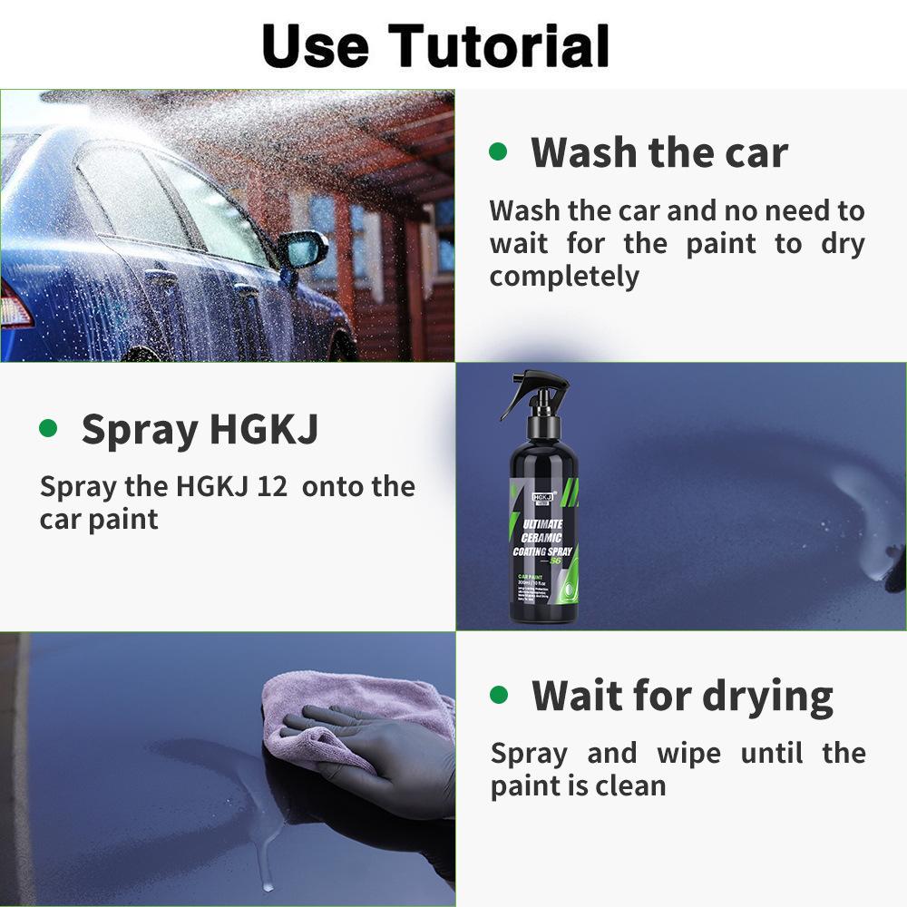 300ml Car Ceramic Coating Paint Repair Liquid Wax for Car Cleaning Kit Quick Nano-Coating Wax Car Paint Waterproof