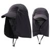 Men Women Outdoor Sun Hat Adjustable Foldable Breathable Quick Drying Fishing Cap With Lanyard Face