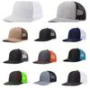 Color Block Micro-bend Truck Driver Hat Outdoor Versatile Sun Protection Hat Baseball Cap