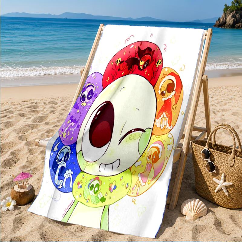 Colorful Cartoon Dandy Beach Towel, Super Soft Microfiber, Perfect Gift for Her/Him, Birthday, for Pool, Beach, Travel, Decor Beach Party