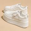 Leather small thick-soled muffin heightening board shoes women's shoes spring and summer new little white shoes casual sports shoes
