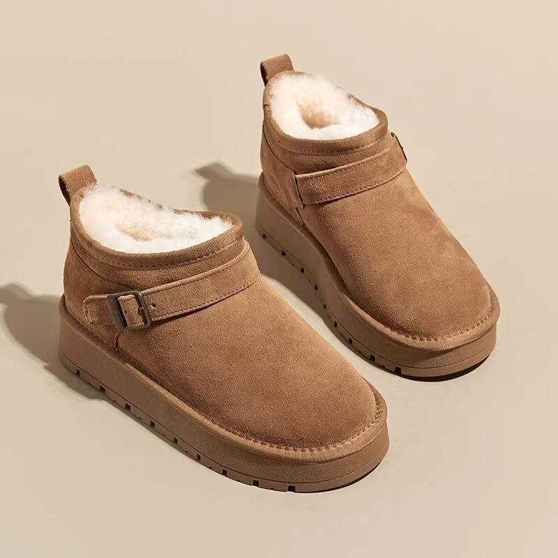 Женские зимние сапоги, новые зимние бархатные утепленные теплые женские ботинки, короткие, на толстой подошве, нескользящие, хлопковые ботинки типа "хлеб"