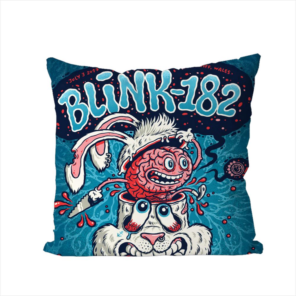 Band BBlink182 Pillow Case For Car Sofa Decorative Home Doublesided Print Plush Square Throw Pillow Cushion Cover