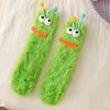 Yousheng Fuzzy Silly Socks Funny Fluffy Cartoon Socks with Eyes Cute Winter Sleeping Socks for Women Girls Boys Men Indoor Lounging