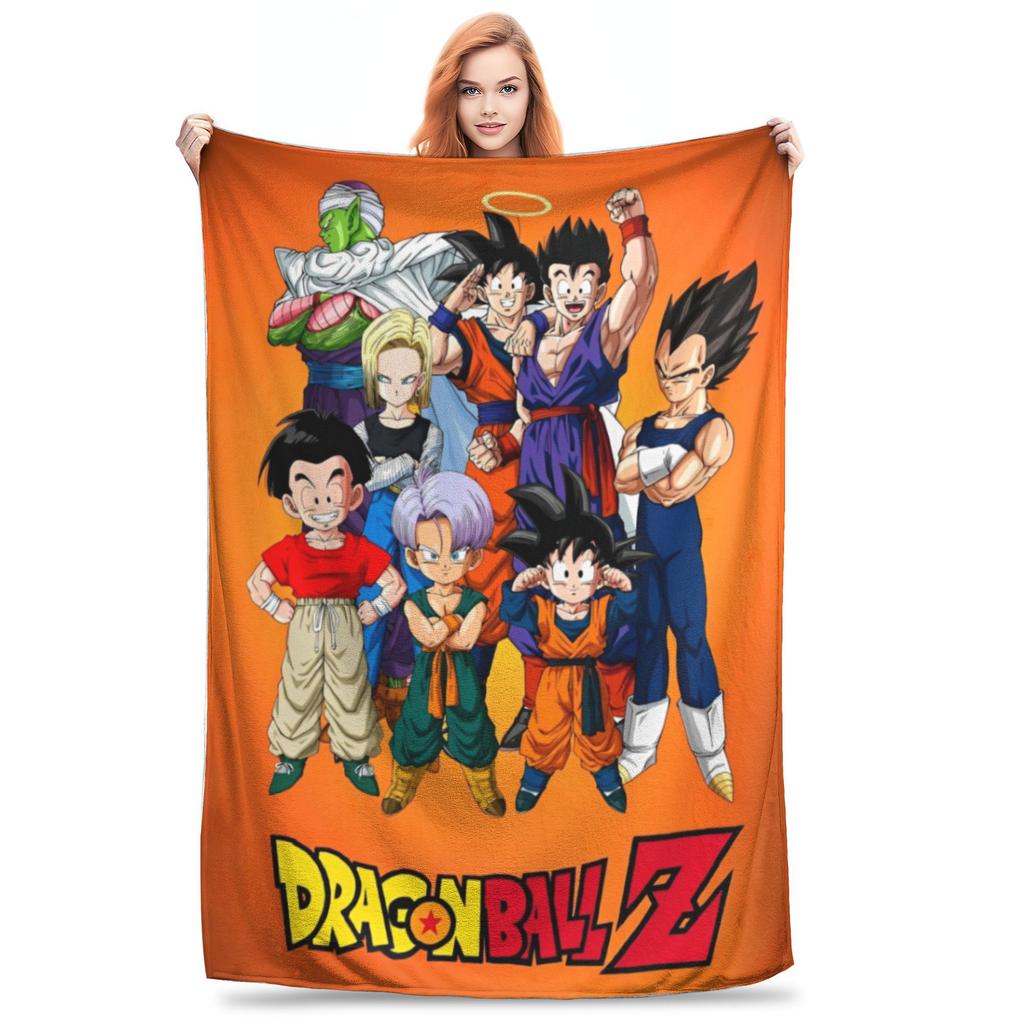 Dragon Ball Z фланелевые пледы японское мультяшное одеяло для постельного белья автомобильное супер теплое покрывало