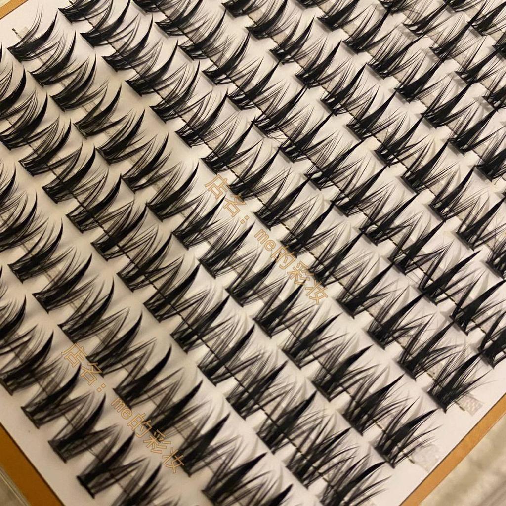 LODO Luodou Mixed-Race Faux Eyelashes - Thin Black Stem, Thick Cluster Style