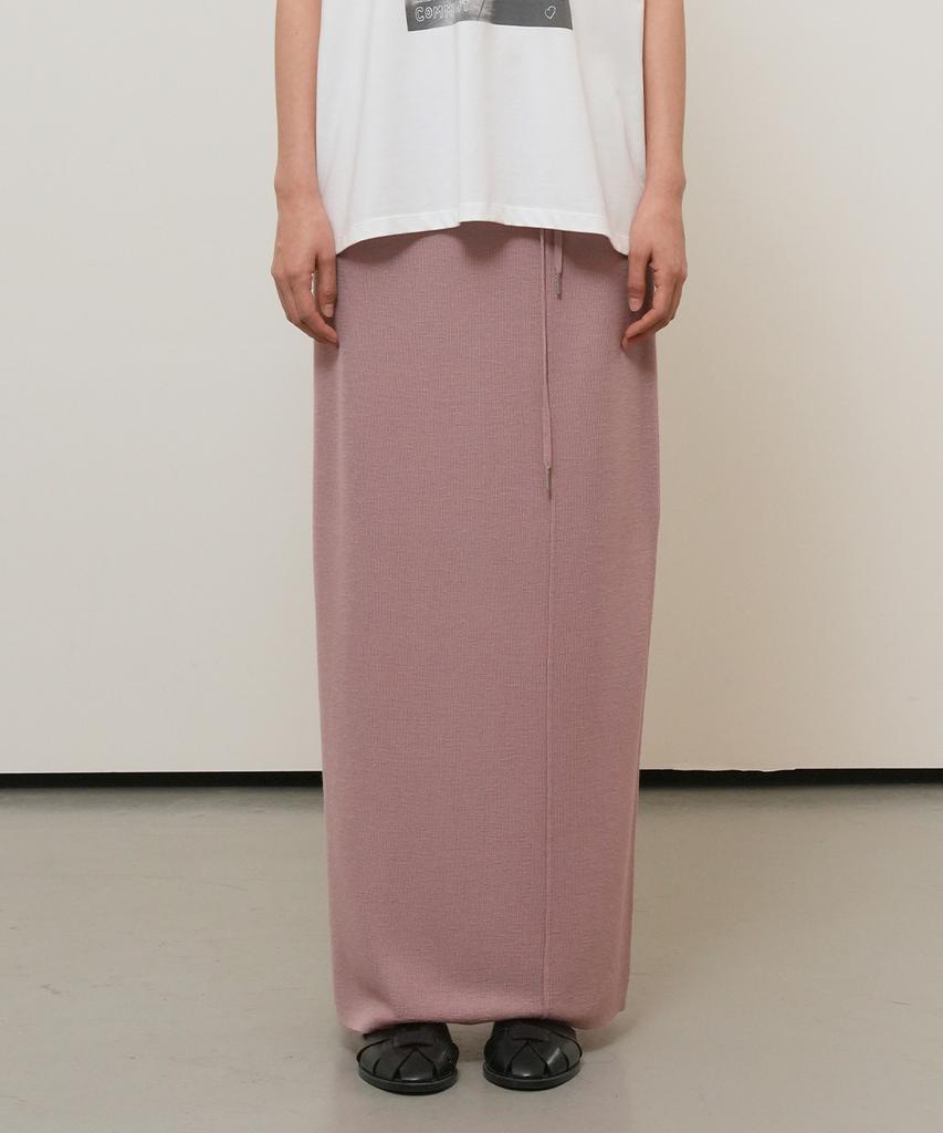 GENERALIDEA Maxi Elastic Knit Skirt [Ash Pink] / Gf2Lsk518