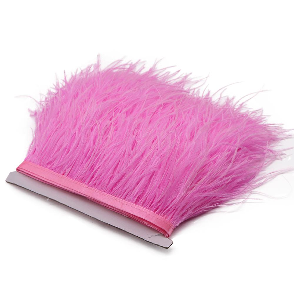 FeatherLight Blue Ostrich Feather Trim Ribbon Real Ostrich Feathers Fringe Trims for Party Clothing Sewing Decoration Plumes Diy Crafts