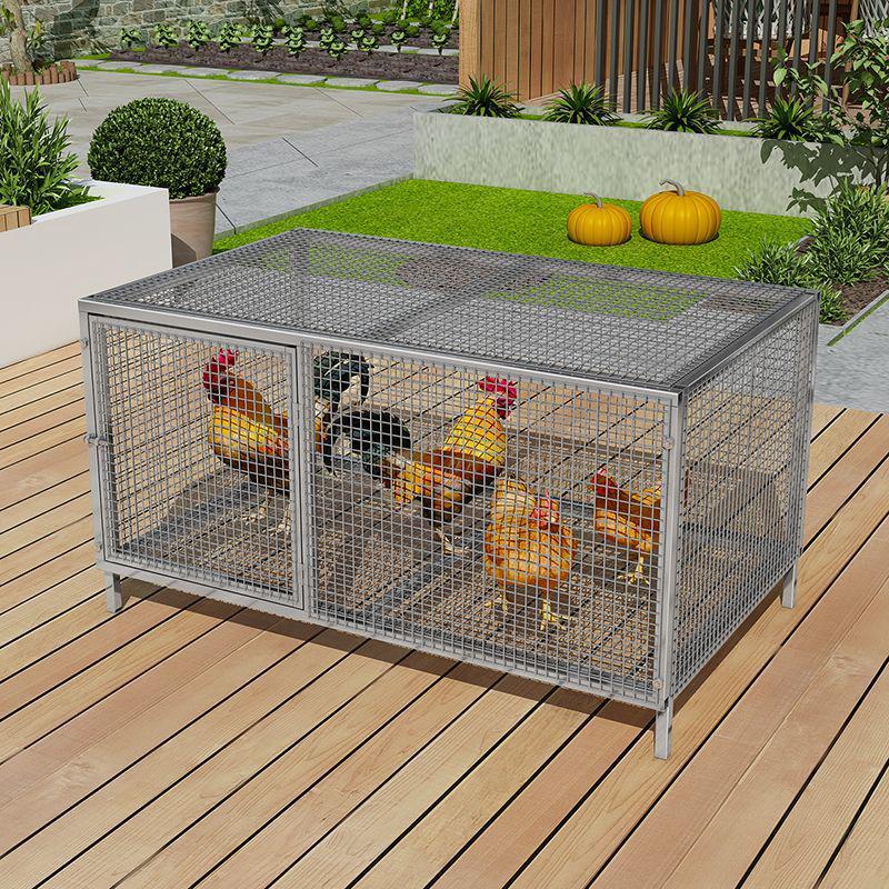 Large, Rat-Proof, Weasel-Proof Outdoor Cage for Chickens, Pigeons, or Rabbits