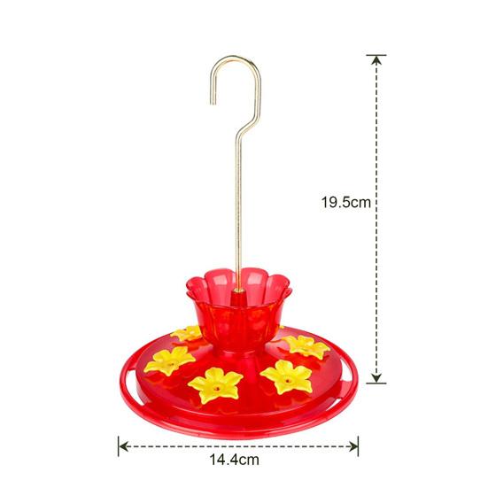 Кормушка для колибри. Герметичная тарелка-кормушка с 6 отверстиями для кормления в форме цветка. Легко наполняемая кормушка для колибри.