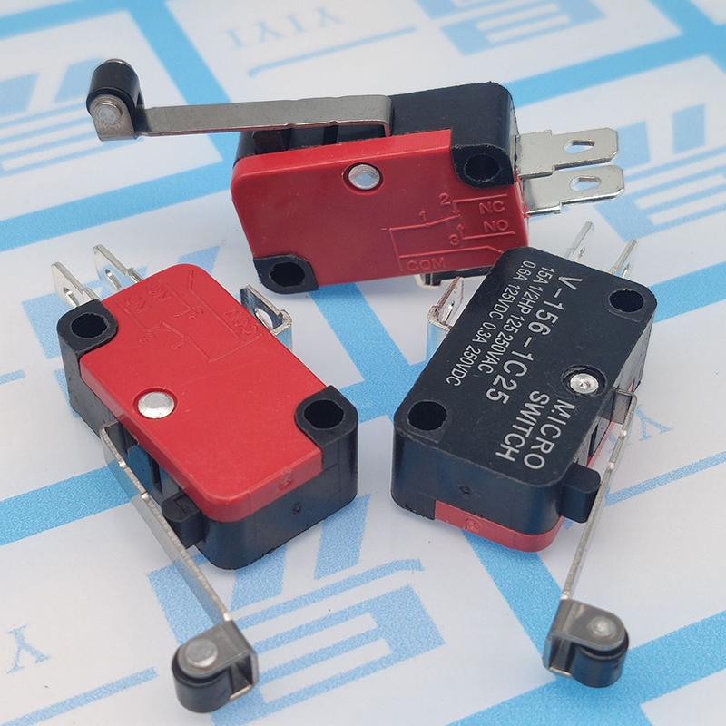 5 шт. Микропереключатель V-156-1C25 16А 250В AC SPDT Мгновенный Концевой выключатель с рычагом и роликом 1НО1НЗ