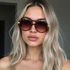 Модные женские солнцезащитные очки с коричневыми градиентными линзами, стильные декоративные очки для женщин, новые модные аксессуары