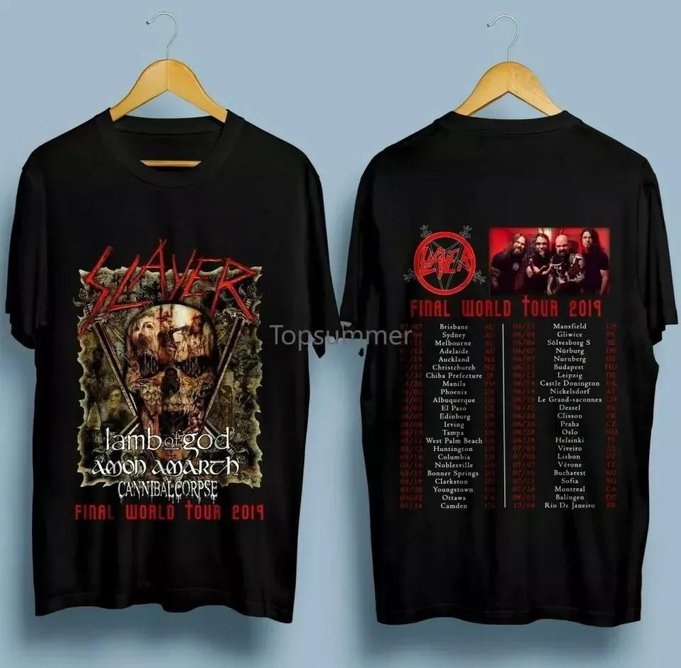Футболка Slayer The Final Tour Концертная Мужская Женская Черная Футболка Топ