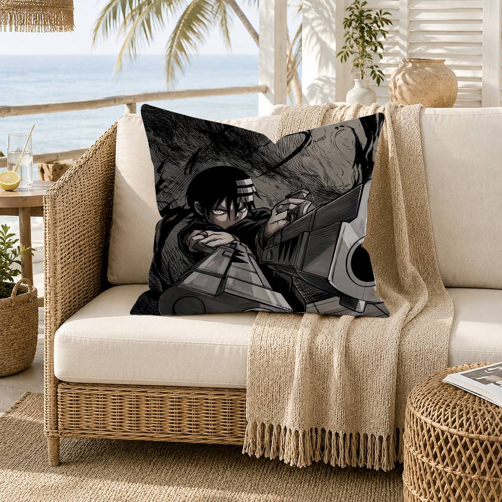 Anime SSoul Eater Pillow Case for Sofa Living Room Home office Decor Protective Cover