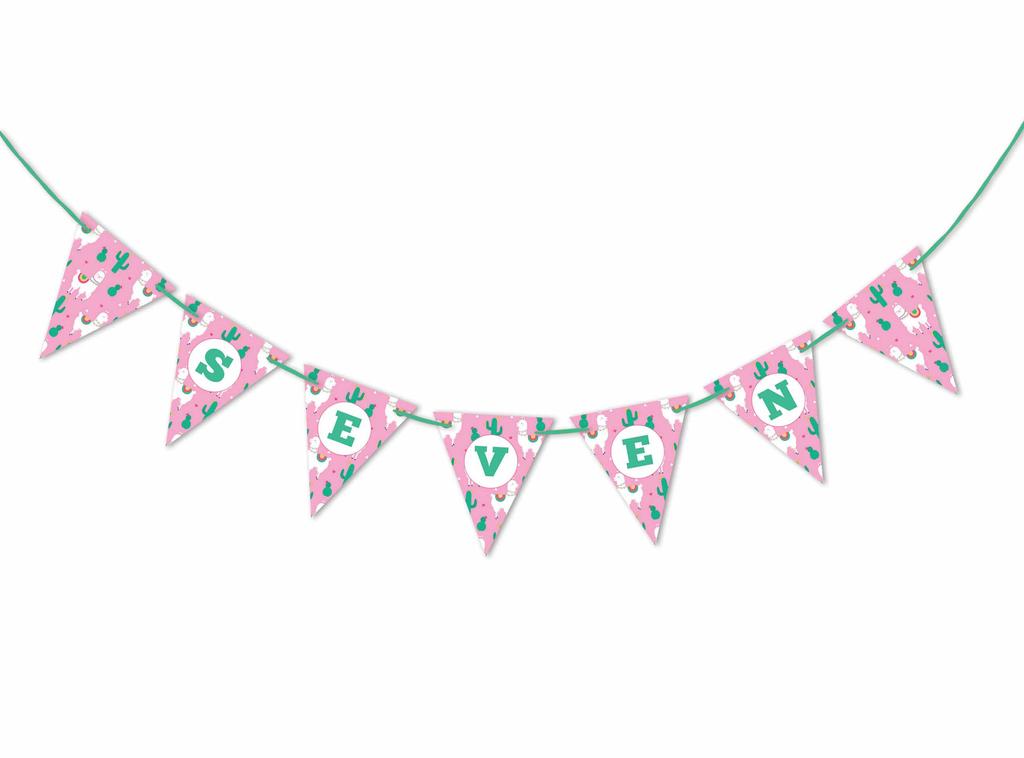 Inkdotpot Birthday Party Decorations Happy Birthday Party Garland Baby Girls Stripe Pennant Banner