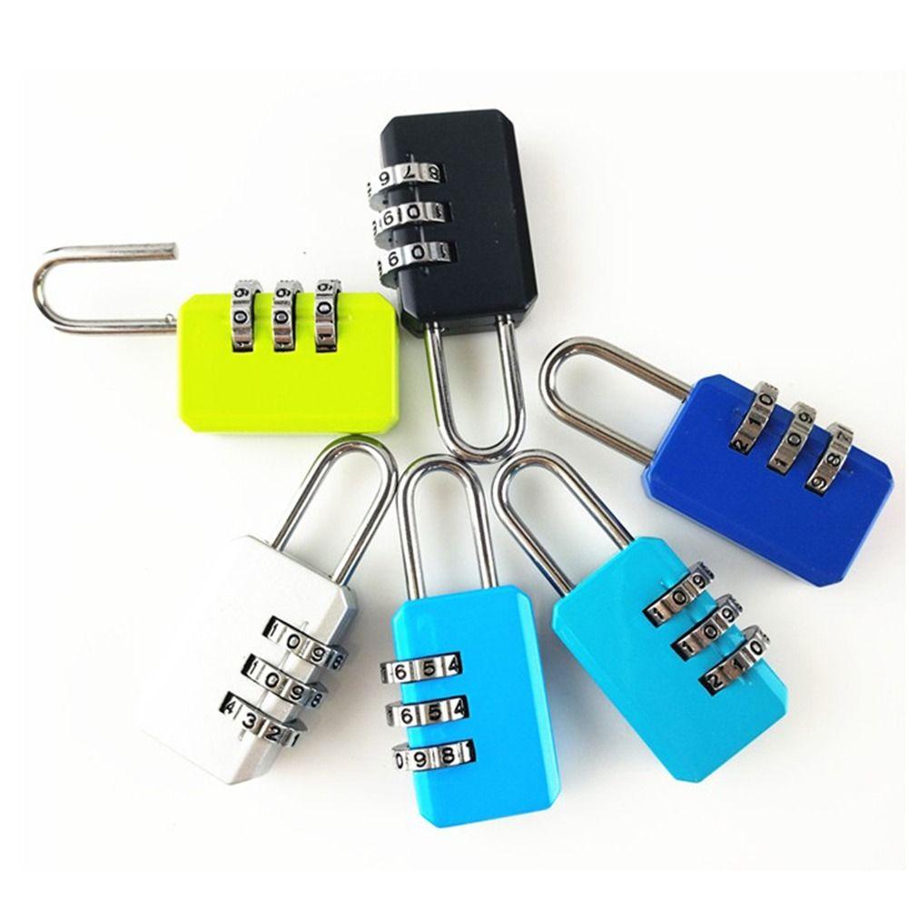 Combination Lock Backpack Zipper Lock 3 Digit Password Lock Dormitory Cabinet Lock Luggage Padlock
