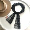 Spring and Autumn Korean Lace Scarf Solid Color Long Strip Small Scarf Neck Protection Hair Decoration Scarf Ribbon Winter Scarf
