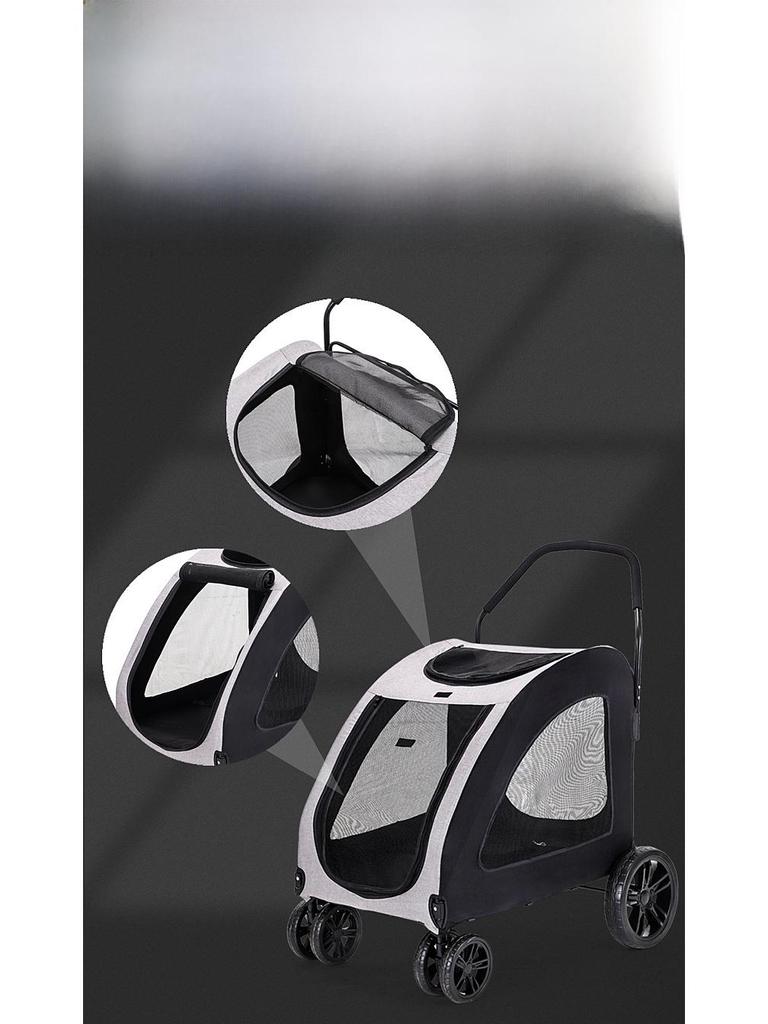 Lightweight, Foldable Pet Stroller for Medium & Large Dogs, Elderly Dogs, Cats, and Mobility Aid Users