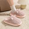 Cute Croissant Cotton Slippers Autumn and Winter Indoor Home Non-slip Thick-soled Plush Cotton Shoes