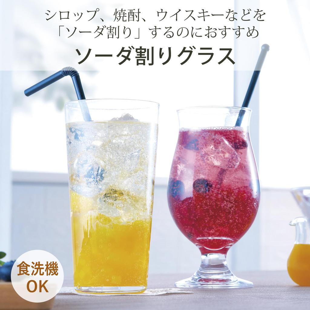 Стакан Toyo Sasaki Glass Стакан для содовой 420 мл Набор из 48 штук Сделано в Японии Можно мыть в посудомоечной машине Награда за хороший дизайн Стеклянный стакан Пивной стакан Стакан для хайбола Стакан для сауэра