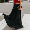 Skirt Women Solid Color Large Hem A-Line Long Skirt Work Leisure Skirt Streetwear