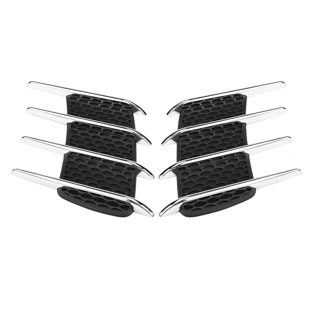 Пара автомобильных наружных наклеек на капот, боковой воздухозаборник, дефлектор, жабры акулы, декоративная отделка