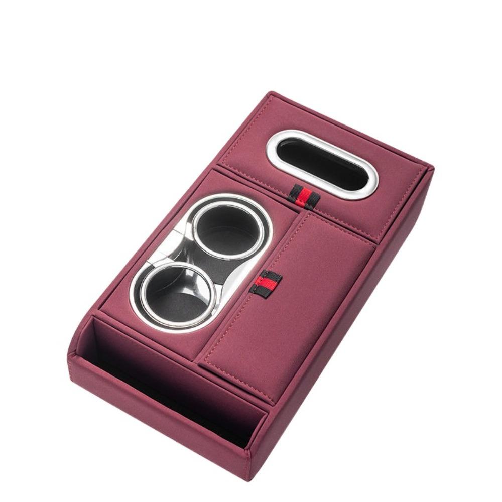 PU Leather Car Armrest Cushion Arm Rest Height Pad Phone Storage Box Car Interior Tissue Box Auto