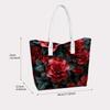 Red Rose Pattern Tote Bag Fashion Daily Carry Shoulder Handbag