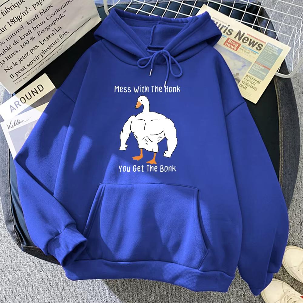 Female aesthetic taste Kawaii goose pullover suitable for both men and women autumn and winter sportswear clothes