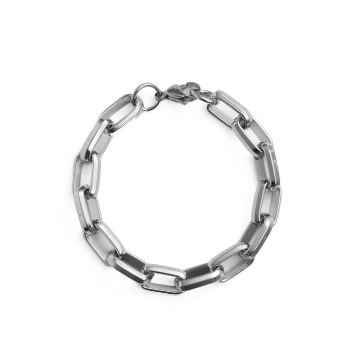 Bracelet - LUXENTER - Hexlo - Finition rhodium - Acier argenté - Multicolore (turquoise)