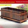 Большой прямоугольный уличный ящик для растений - Массив дерева, Антикоррозийный, Идеально подходит для цветов или овощей на балконе или во дворе