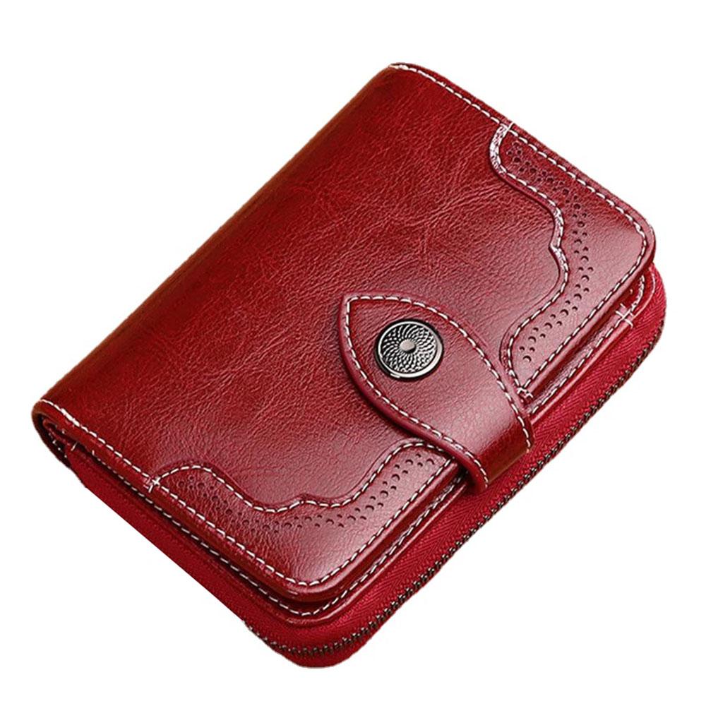 Wallets for Women Short Hot Sale Retro Genuine Leather Wallet