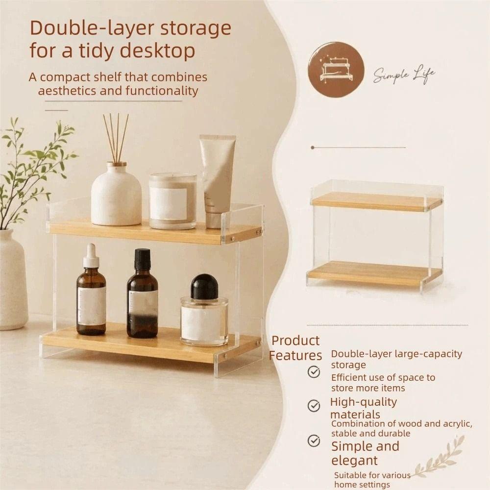 Multi-layer Design Counter Storage Shelf Vanity Sink Organizer  Bathroom Countertop