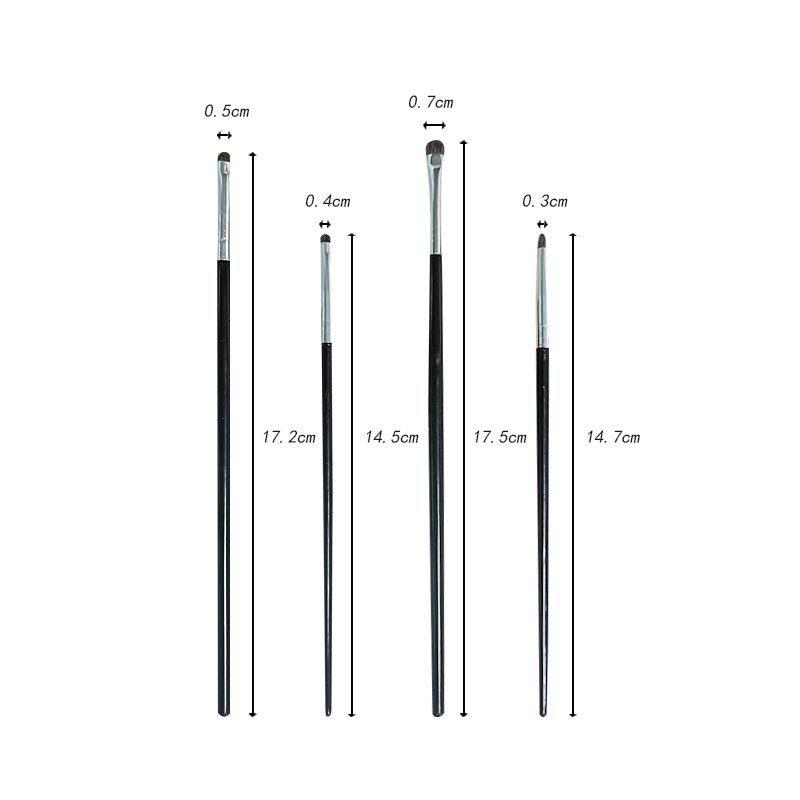 Набор кистей для макияжа глаз: Точные тени для век, Внутренний уголок, Мешки под глазами, Подводка для глаз, Внешний уголок.