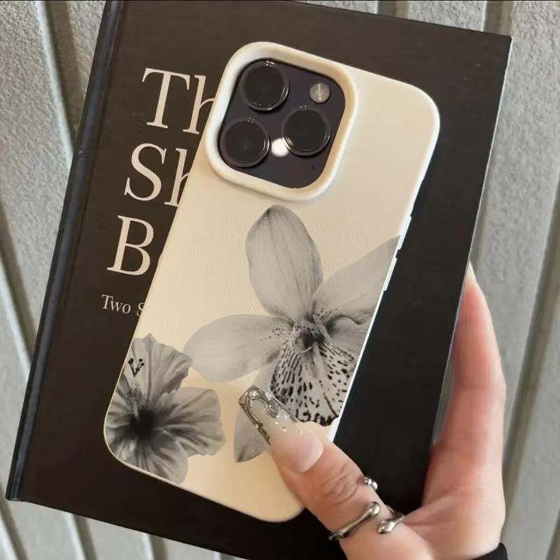 Модный Чехол для Телефона с Узором Личи и Дизайном Цветов Лилии Для iPhone 17 Pro Max 16 15 14 11 13 12 11 Pro 16E 17Air XR Мягкий Чехол