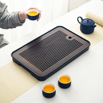 Поднос для чая из бамбука для дома, гостиной, хранения, японская прямоугольная чайная посуда