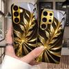 Позолоченная Сияющая Листва Позолоченный Чехол Для Телефона Samsung S22 Ultra S21 S20 FE S23Plus S24 S25 S26 Note 20 Задняя Крышка