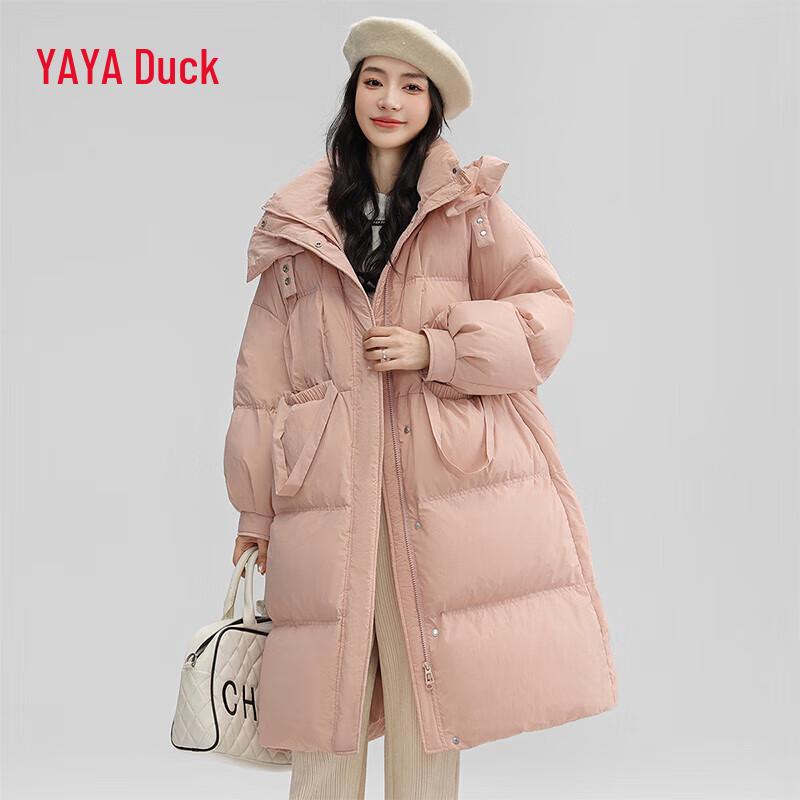 YAYA Women's Thickened Long Lapel Down Jacket