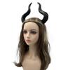 Devil Horns Headband Halloween Gothic Goat Horn Hairband Cosplay Hair Hoop Accessories for Halloween Party Dress Up