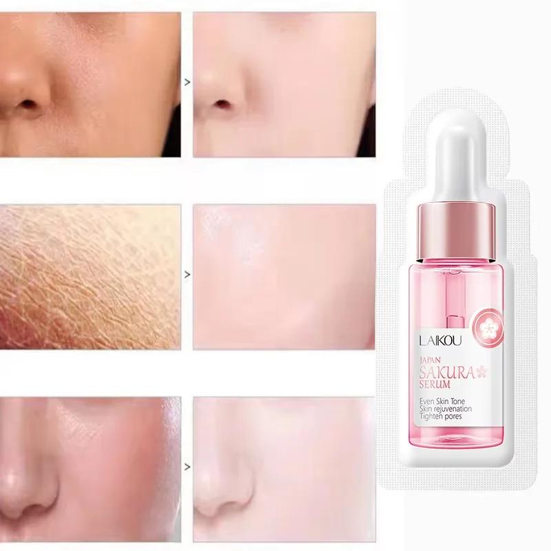 Сыворотка для лица Sakura Whitening против старения, разглаживающая мелкие морщины, сужающая поры, улучшающая пигментацию меланина, тусклость, увлажняющая, осветляющая уход за кожей