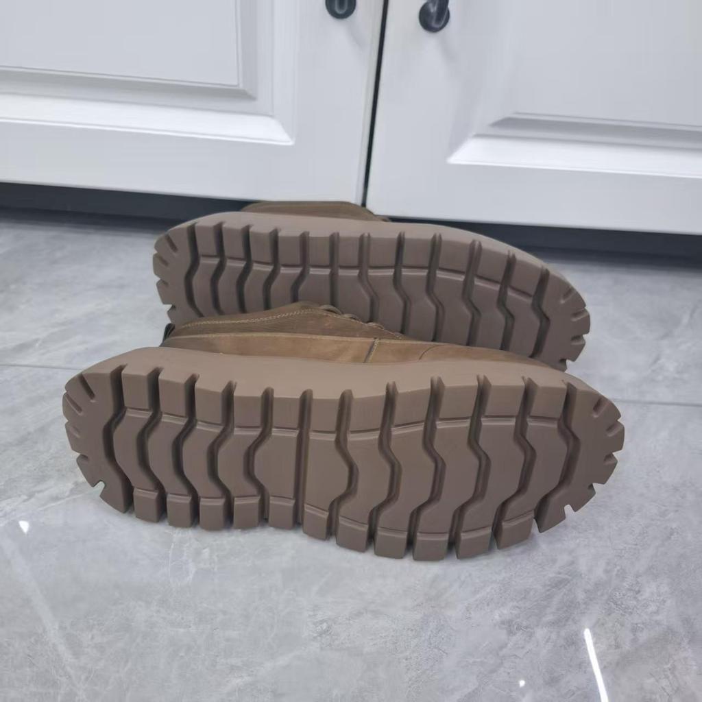 Мужские 2025 Осенние Повседневные Кожаные Кеды на Толстой Подошве с Увеличением Роста из Коровьей Кожи