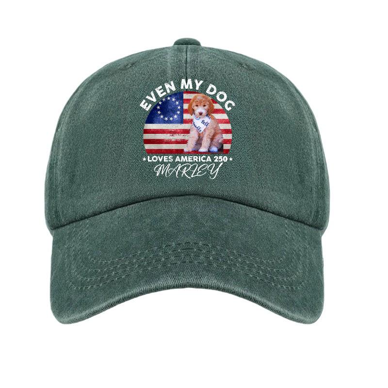 Versatile old American Independence Anniversary print washed retro sunshade universal soft top baseball cap