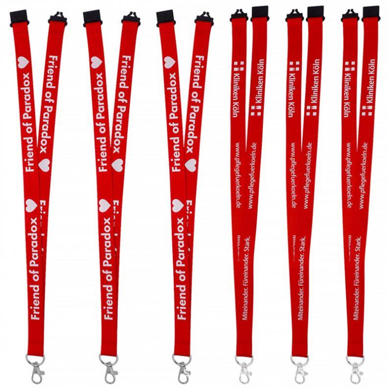 Custom Thermal Transfer Printing Polyester Lanyard ID Badge Holder Blank Neck Strap Key Chain Custom Logo Promotional