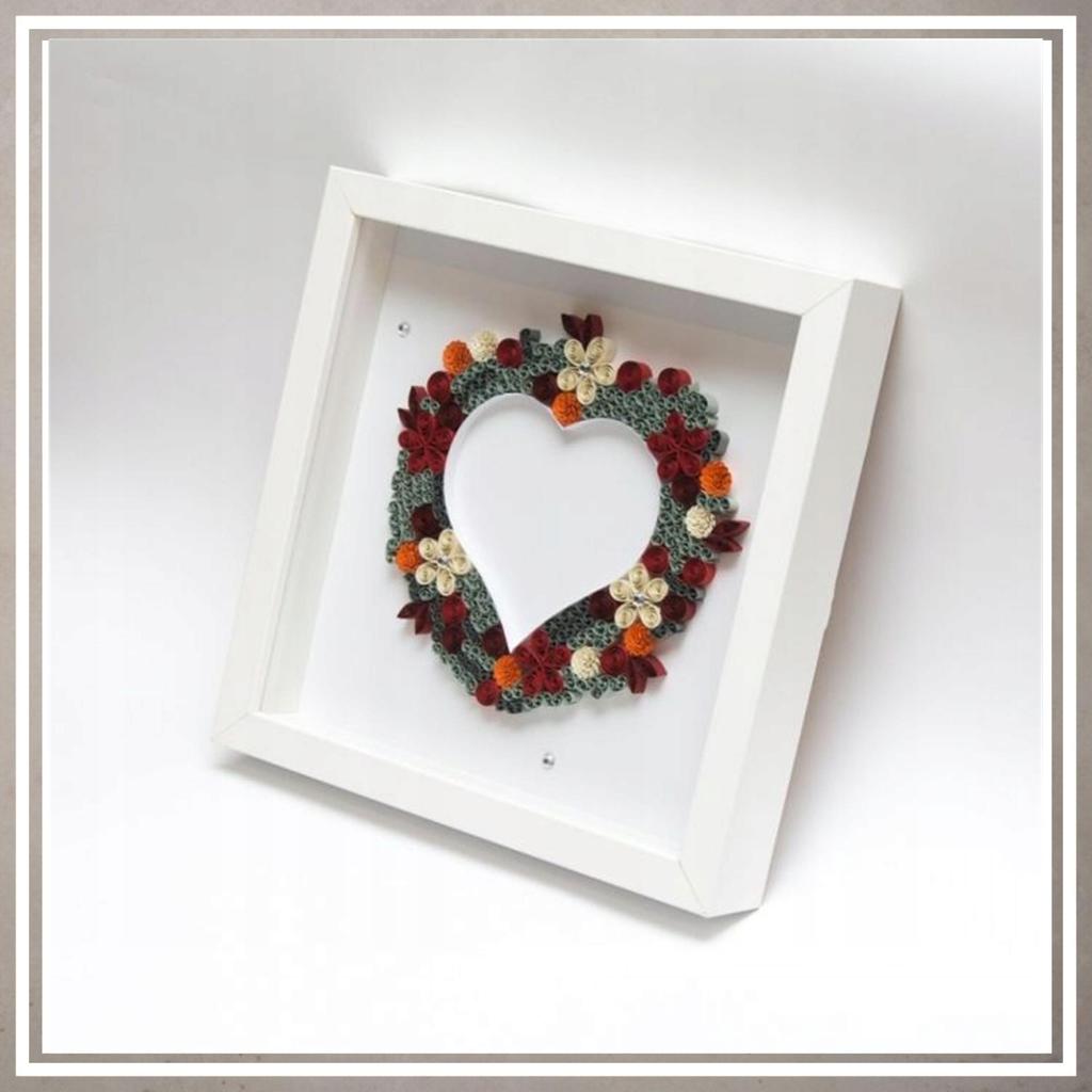 Deep box 3D frame 24.5x24.5 for moss handicrafts for photos, white