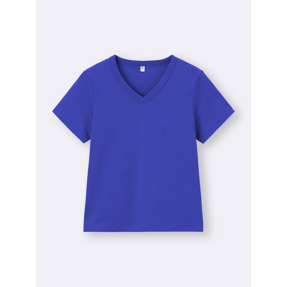 GU by Uniqlo Cotton Smooth V Neck T+ec